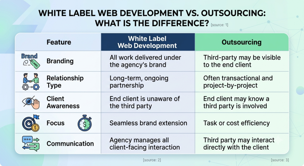 White Label Web Development vs. Outsourcing: What Is the Difference?